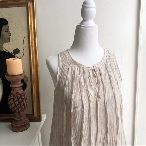 Anthro Meadow Rue Beige Swing Tank Top - Picture 2 of 4